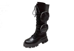 Women's Superstar Black Ecological Leather Boots