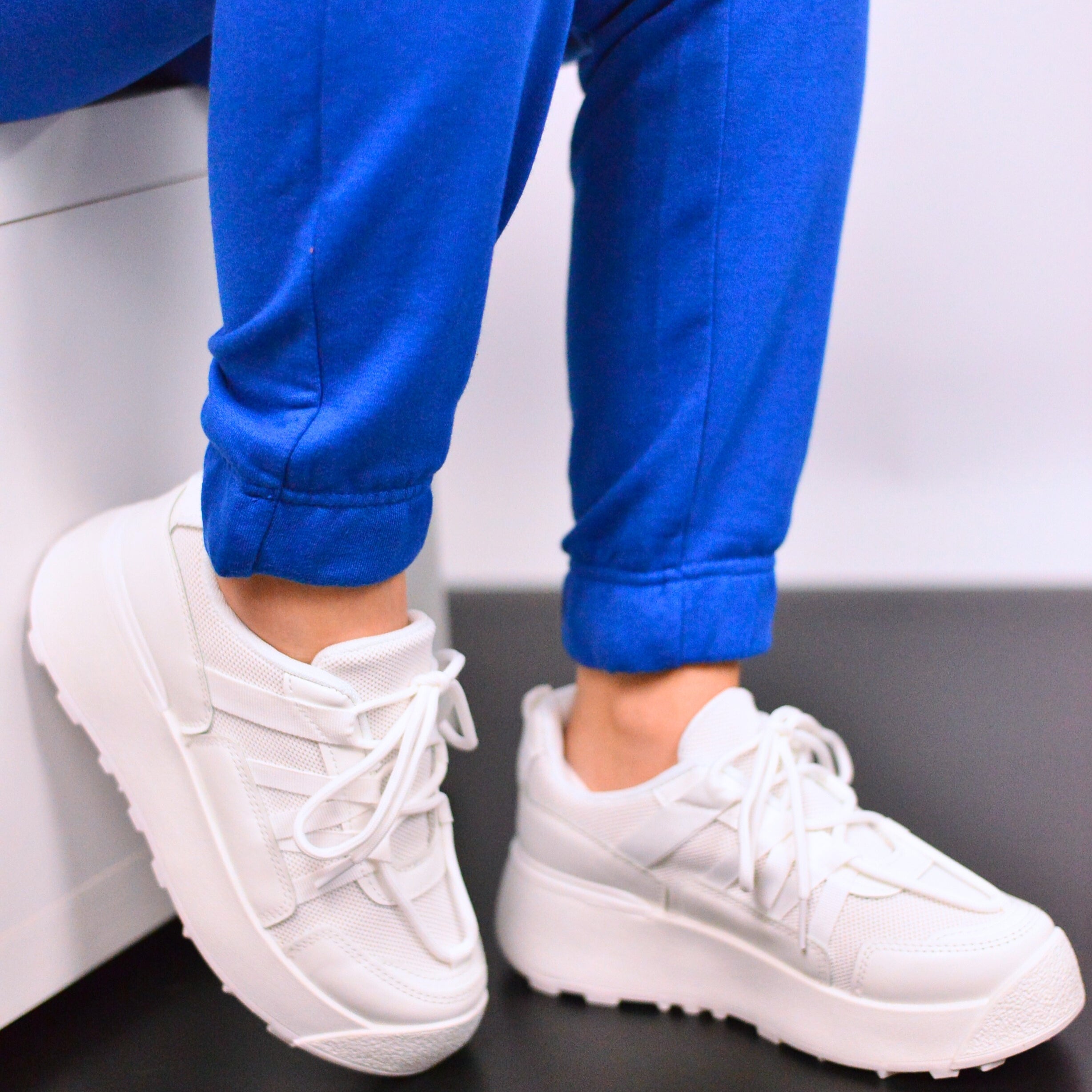 Women's White Irina Sneakers Made Of Textile Material And Ecological Leather