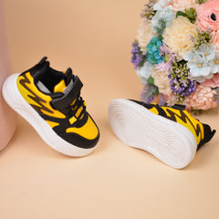 Kids Sneakers Yellow Batman Made Of Ecological Leather