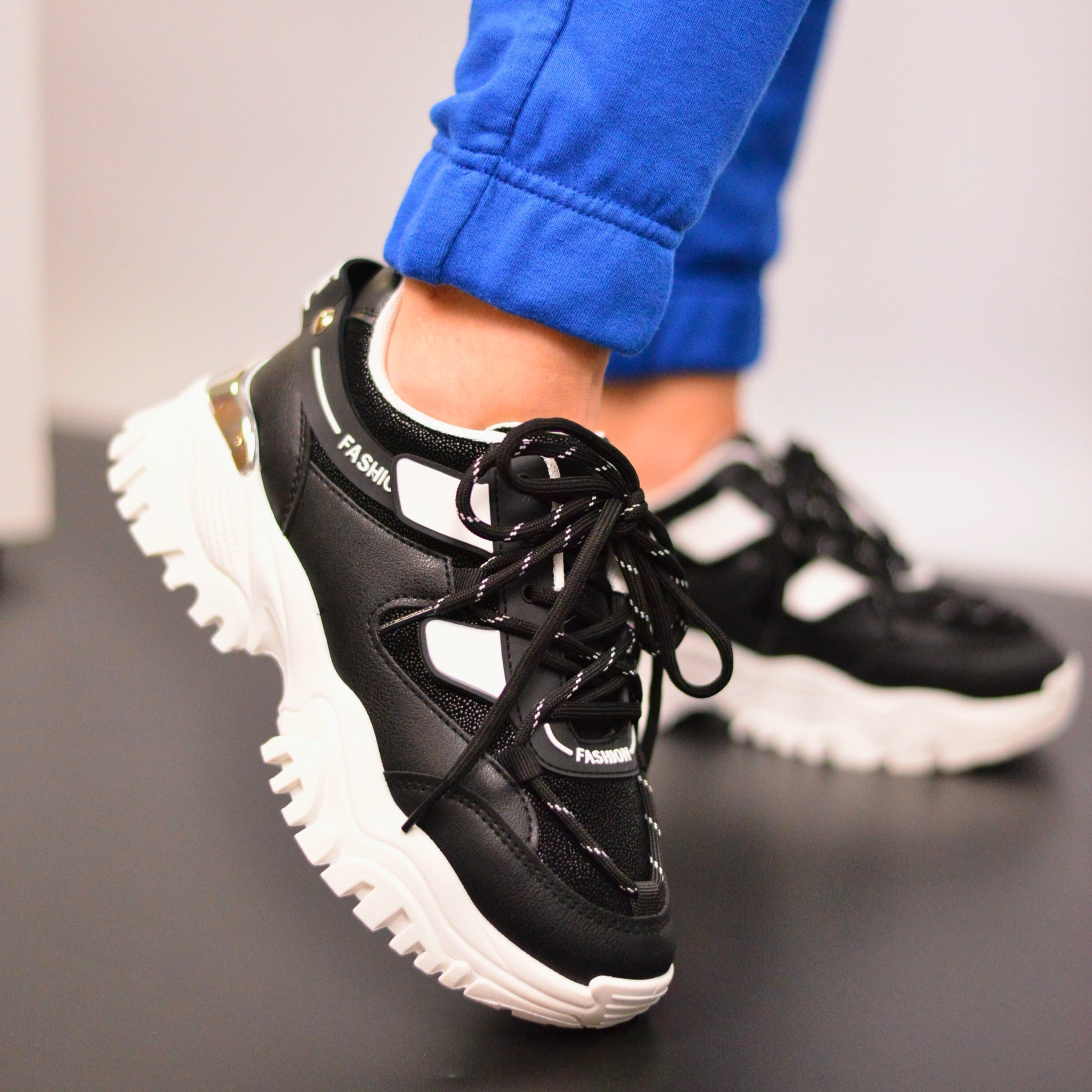 Women's Black Inna Sneakers Made Of Ecological Leather
