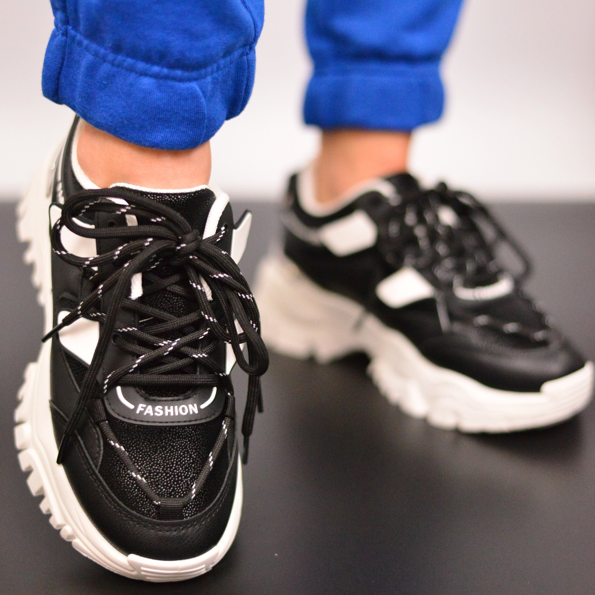 Women's Black Inna Sneakers Made Of Ecological Leather