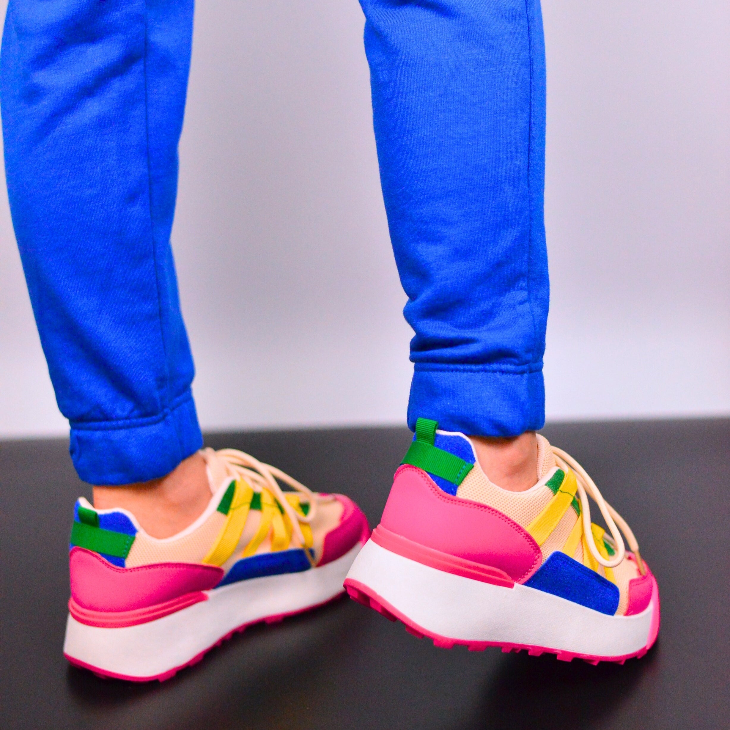 Women's Fucsia Irina Sneakers Made Of Textile Material And Ecological Leather