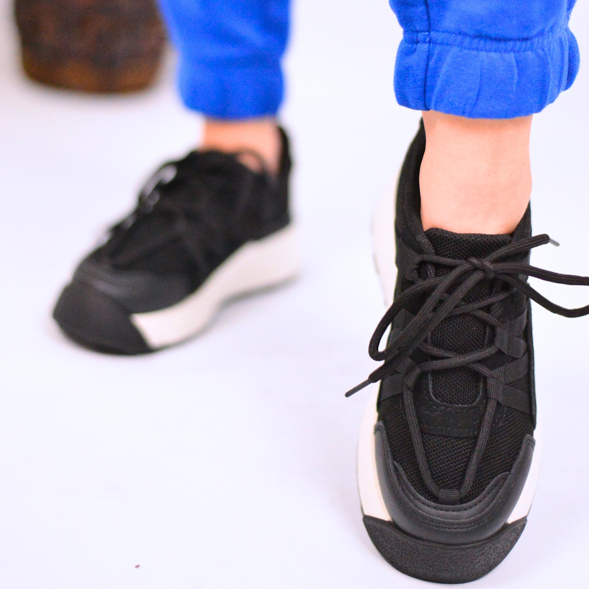 Women's Black Irina Sneakers Shoes Made of Textile Material and Eco Leather