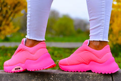 Women's Pink Neon Chiquita Waterproof Sneakers