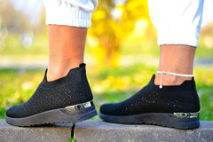 Women's Deborah Black Sneakers Made Of Textile Material