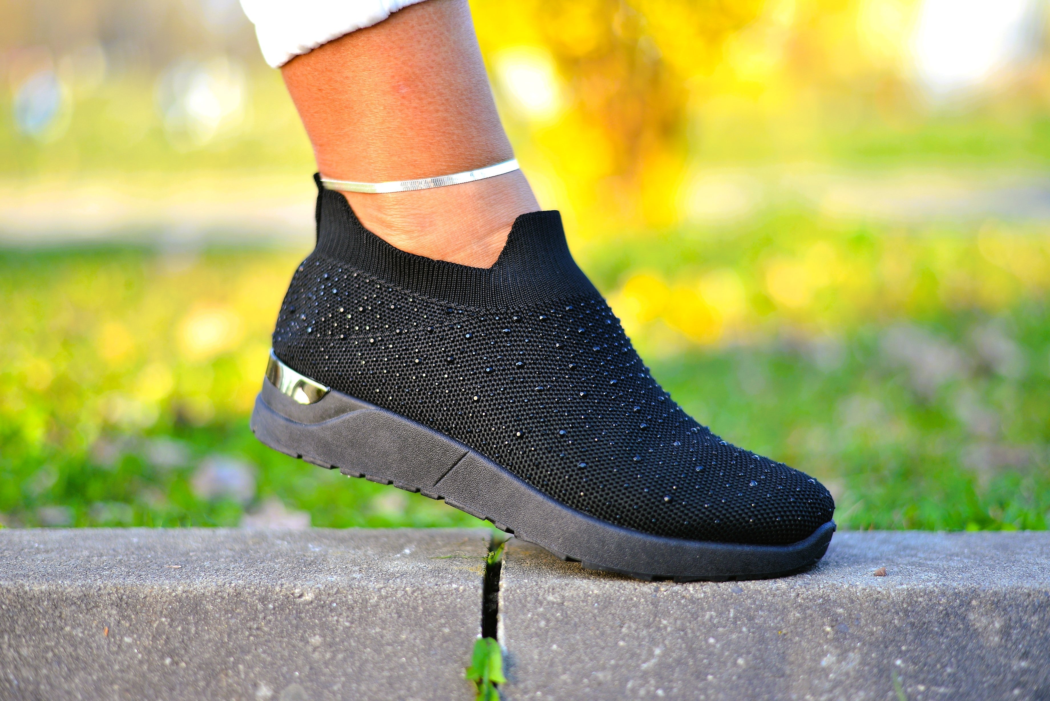 Women's Deborah Black Sneakers Made Of Textile Material