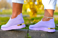 Women's Violet Enya Sneakers Made Of Textile Material