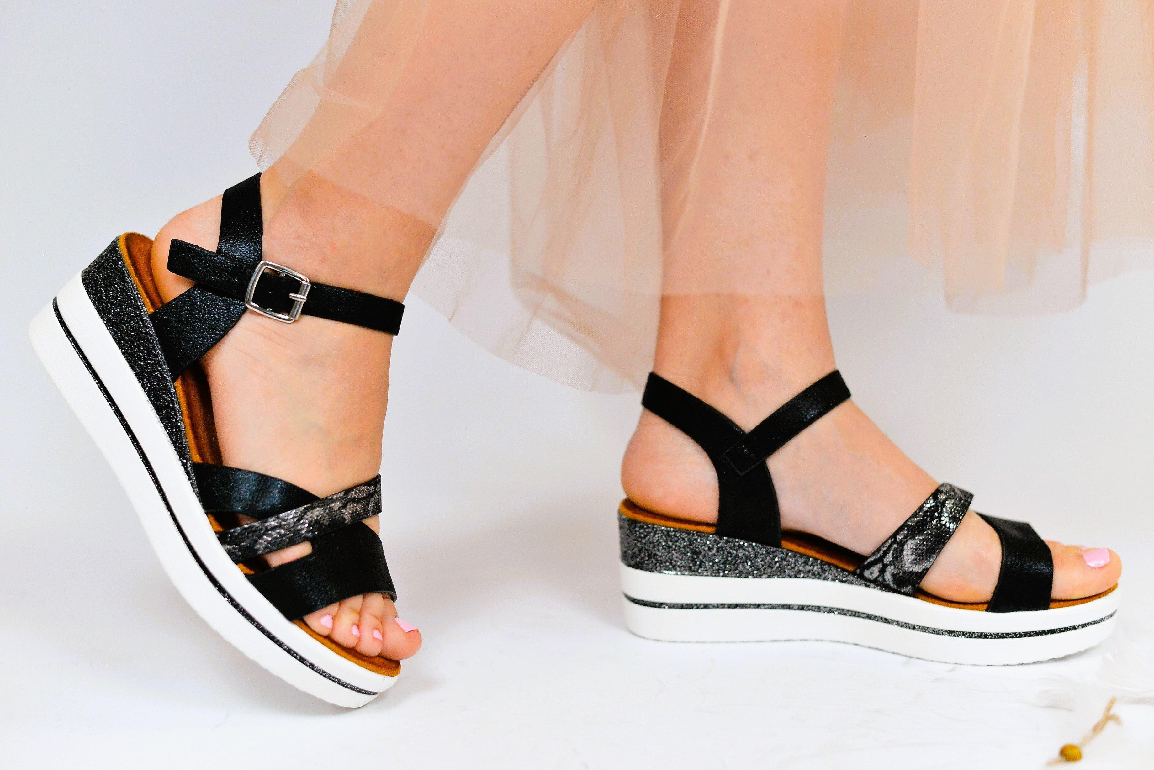 Women's sandals, Miramar, Black
