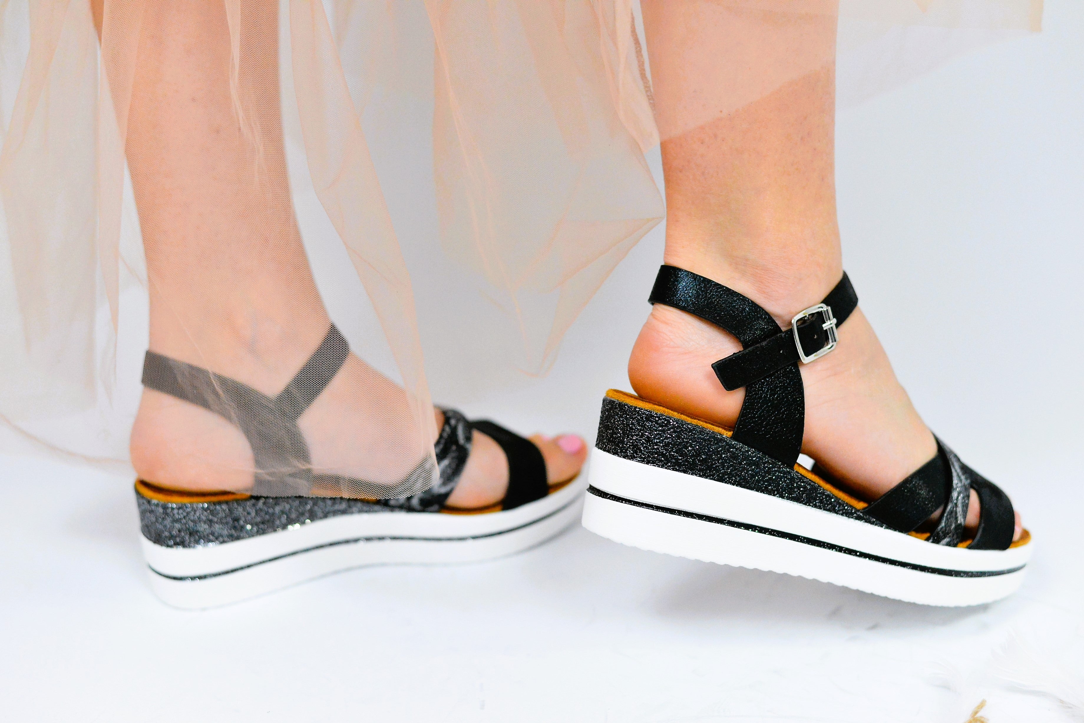 Women's sandals, Miramar, Black