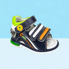 Kids Sandals West Green  Made of Eco Leather and Natural Leather